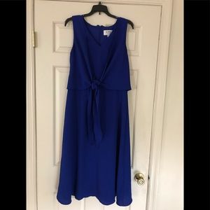 Cobalt Blue Tie Front Dress